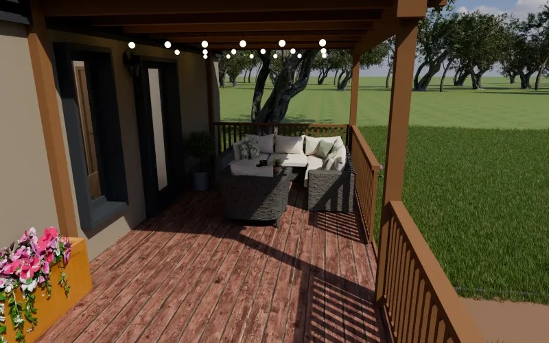 Terrasse · 3D-Visualisierung